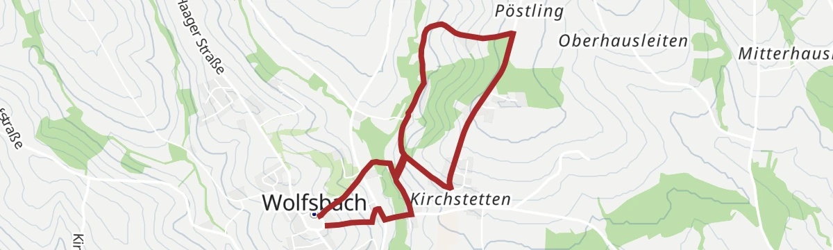 Route map: Meditationsweg Wolfsbach